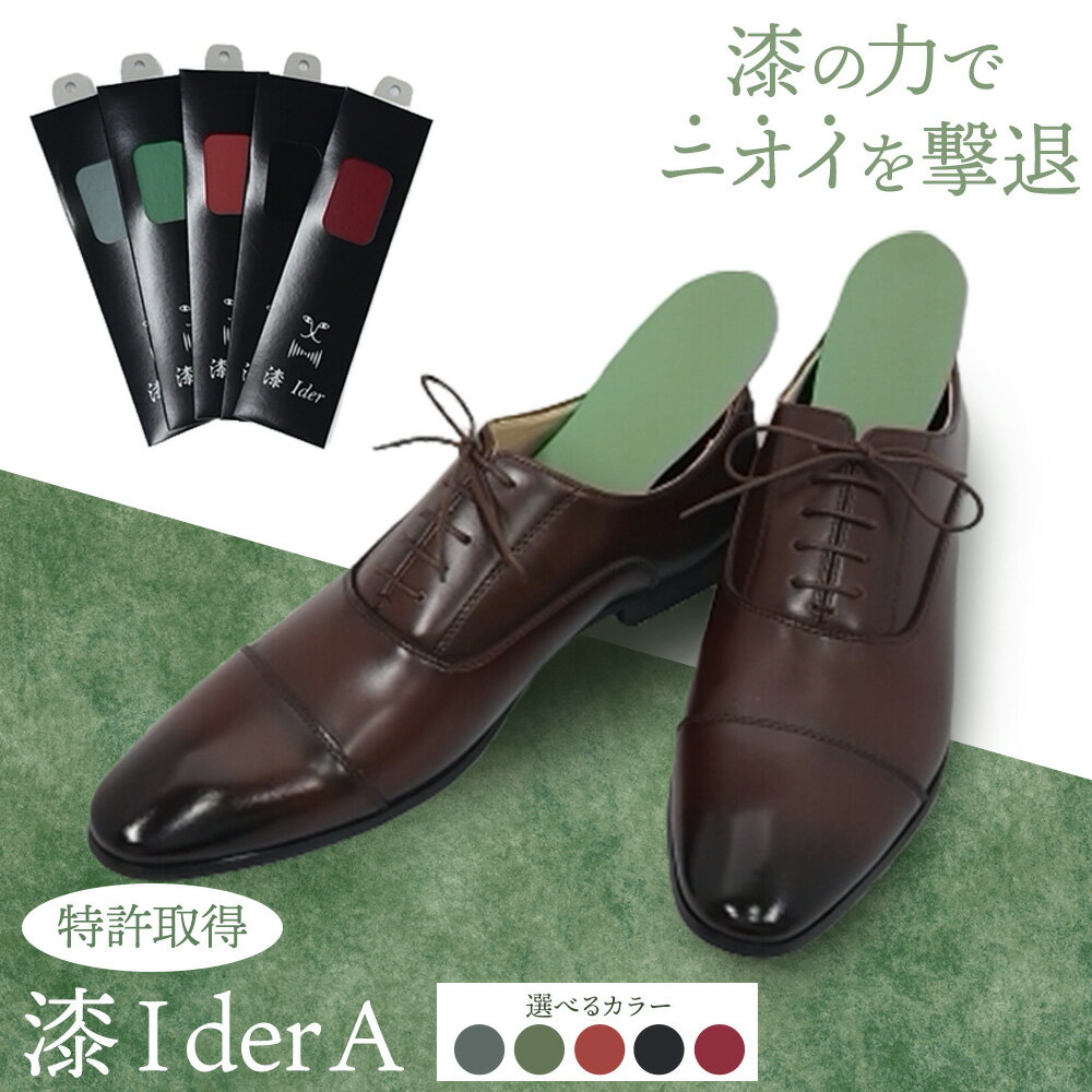 【選べるカラー】 インソール 消臭 漆Ider A 全5色 あらい有限会社《30日以内に順次出荷(土日祝除く)》 靴 消臭 漆 長持ち インソール 赤 青 緑 桃 黒