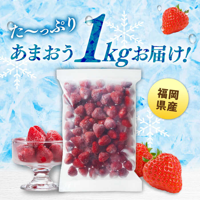 【ふるさと納税】訳あり品【濃厚な味わい！】冷凍いちご「博多あまおう」1kg（加工用） ▼訳ありいちご アウトレット ご自宅用 冷凍 いちご 大容量 いちごの王様 イチゴ 苺 甘い あまい 福岡産 桂川町/株式会社やまやコミュニケーションズ[ADAN005] 10000 10000円 1万円 サムネイル2