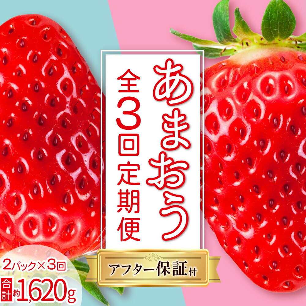【 あまおう 定期便 全3回】福岡県産あまおう 約270g 前後 ×2パック いちご イチゴ あまおう 福岡限定 ブランド 果物 フルーツ ストロべリー スイーツ ケーキ パフェ スムージー ジャム 国産 福岡県 東峰村 お取り寄せ 送料無料 3S20