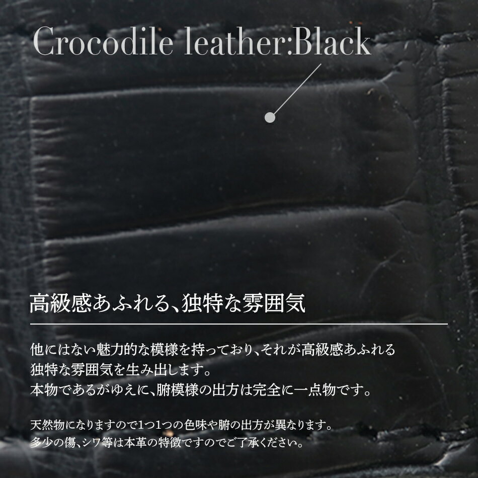 【ふるさと納税】 2wayキーリング（クロコダイル革・ブラック） おすすめ 福岡県 大木町 ナデルファーデン BK130 サムネイル2