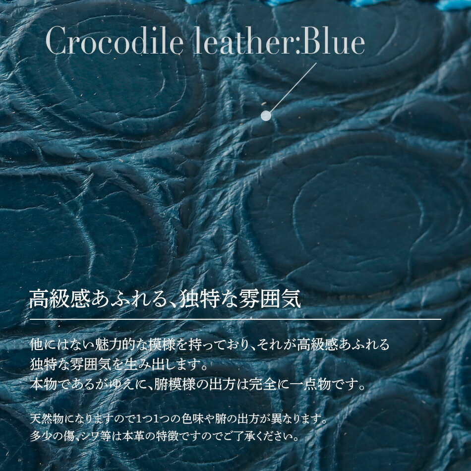 【ふるさと納税】 2wayキーリング（クロコダイル革・ブルー系） おすすめ 福岡県 大木町 ナデルファーデン BK131 サムネイル2