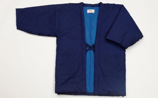 【ふるさと納税】 半纏 はんてん 久留米織 久留米はんてん 紳士紬はんてん フリーサイズ 紺 紳士用 男性用 メンズ はんてん 綿入れはんてん 無地 シンプル 株式会社桑野 おすすめ 福岡県 大木町 BA007 - 画像3