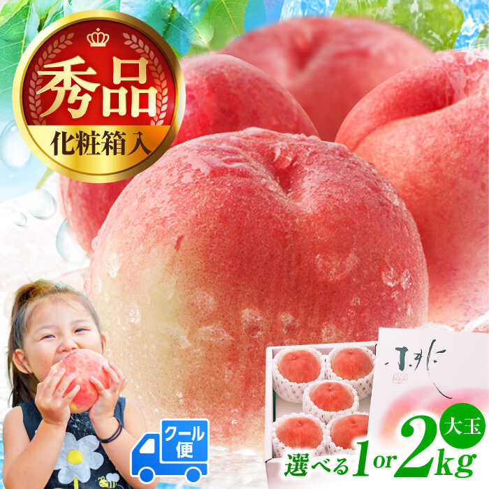 【★先行予約★ 2026年5月下旬より発送】【選べる容量】桃 化粧箱入り 果物 くだもの もも 広川町 / JAふくおか八女農産物直売所どろや[AFAB011]