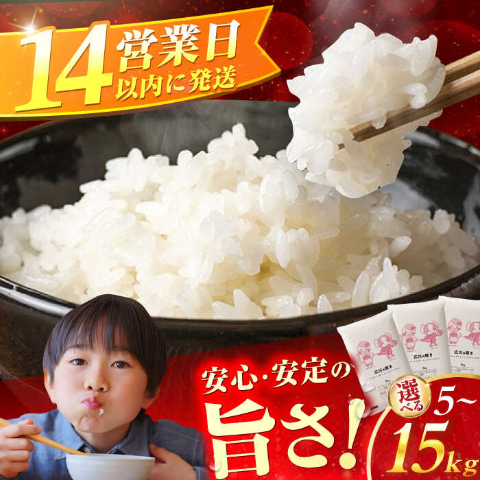 【選べる数量】広川の輝き お米 5kg （5kg×1袋）/10kg（5kg×2袋）/15kg（5kg×3袋）　広川町 / 株式会社カネガエ[AFBD008]