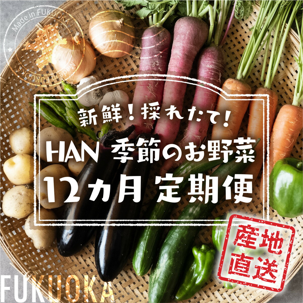 【ふるさと納税】 季節のお野菜 12ヶ月 定期便 野菜 セット 詰め合わせ 農薬不使用 新鮮 採れたて やさい HAN 送料無料 - 画像2