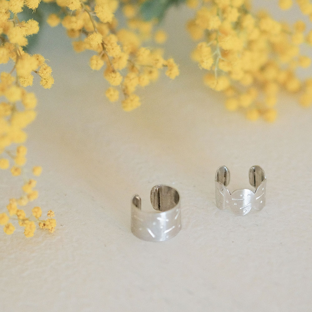 【ふるさと納税】cloudy イヤーカフ 1個 アクセサリー アクセ シルバー シルバー950 銀 雲 手づくり Between 福岡県 香春町 送料無料 サムネイル3