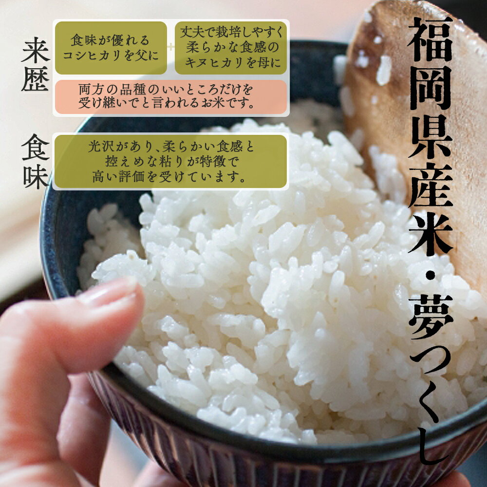 【ふるさと納税】夢つくし 300g 精米 小分け 米 お米 コメ ごはん ご飯 おこめ こめ ライス 白米 ブランド米 長期保存 備蓄 備蓄米 生活応援米 精米 長持ち 防災 夕食 晩ごはん 地震 緊急 避難 訳あり わけあり 2000円 国産 九州 福岡県産 福岡県 福岡 川崎 - 画像3
