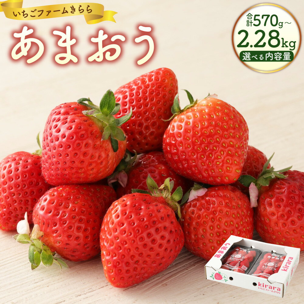 ＜選べる内容量＞あまおう 1パックあたり約285g 2パック・4パック・6パック・8パック 苺 果物 果実 フルーツ 【ふくおかエコ農産物認証】 冷蔵 久留米産 国産 九州 福岡県 苅田町 送料無料 【2026年2月上旬から3月下旬発送予定】