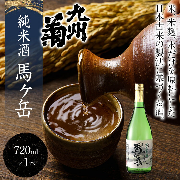 【ふるさと納税】純米酒 馬ヶ岳 720ml 四合瓶 日本酒 地酒 清酒 お酒 晩酌 酒造 年末年始 お取り寄せ サムネイル2