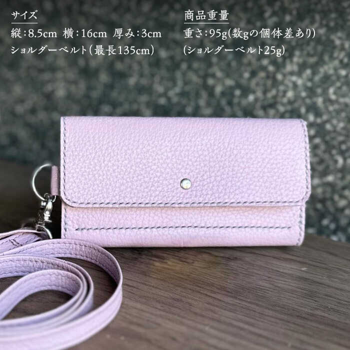 【ふるさと納税】【職人手作り】イタリア産 アドリア牛革 iPhone専用スマホケース（ショルダーベルト付）（選べる15色）《築上町》【たけもとかばん】革製品 レザー 牛革 サムネイル2