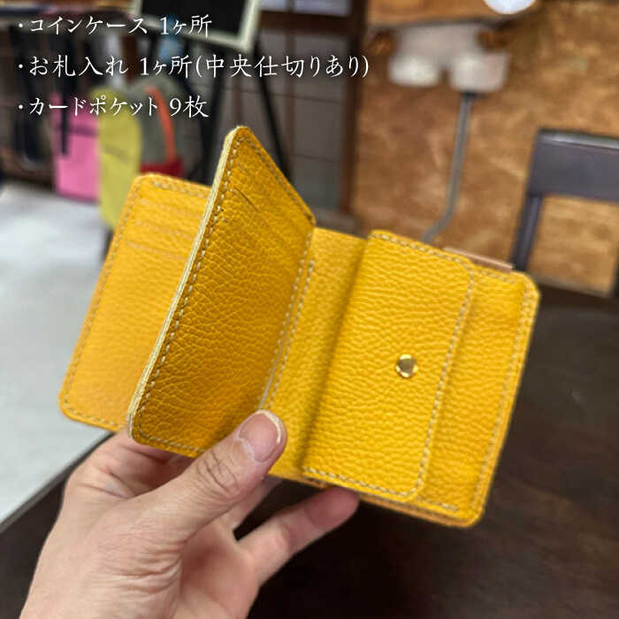 【ふるさと納税】【職人手作り】イタリア産 アドリア牛革 ベーシック二つ折り財布タイプ2（225通りの組み合わせ）《築上町》【たけもとかばん】革製品 レザー 牛革[ABAM057] サムネイル3