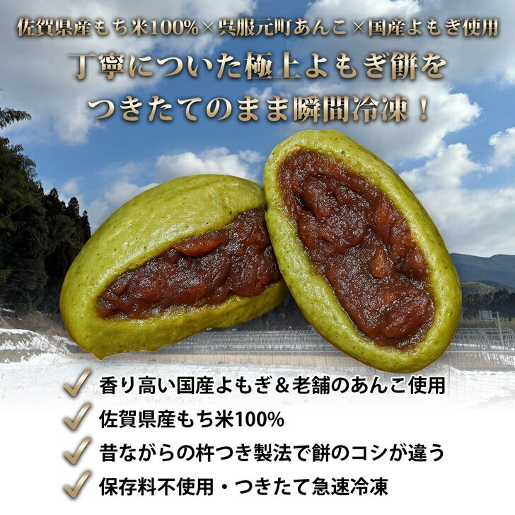 【ふるさと納税】よもぎ餅（粒あん入り）選べる 16個～48個 選べる発送月：B110-057 サムネイル2