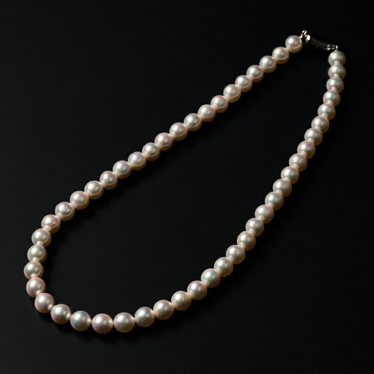 【ふるさと納税】【数量僅か】艶々セミラウンド8～8.5アコヤ真珠ネックレス 43cm ジュエリー アクセサリー ネックレス 真珠 パール 美穂野 佐賀市 ：C200-047 サムネイル2