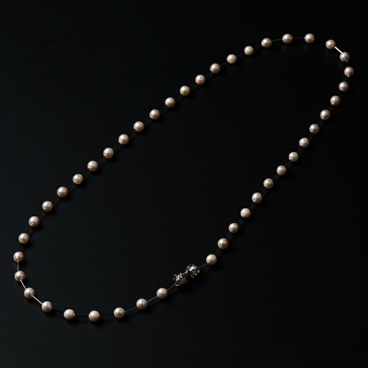 【ふるさと納税】7.5-8アコヤ真珠シルバーパイプステーションネックレス80 ジュエリー アクセサリー ネックレス シンプル エレガント 真珠 パール 美穂野 佐賀市 ：C234-005 サムネイル2