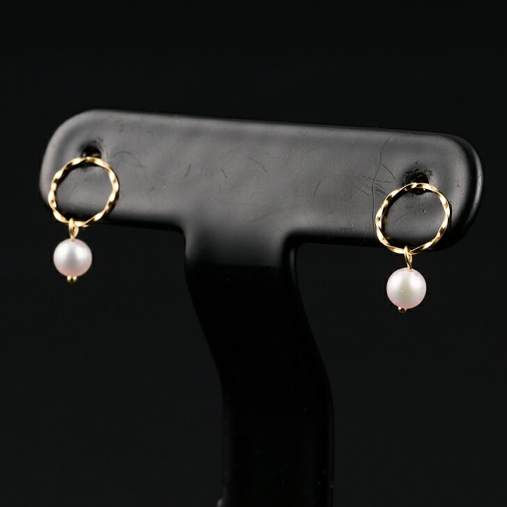 【ふるさと納税】さりげなく揺れるベビーアコヤ真珠ピアスYG：B715-003 サムネイル3