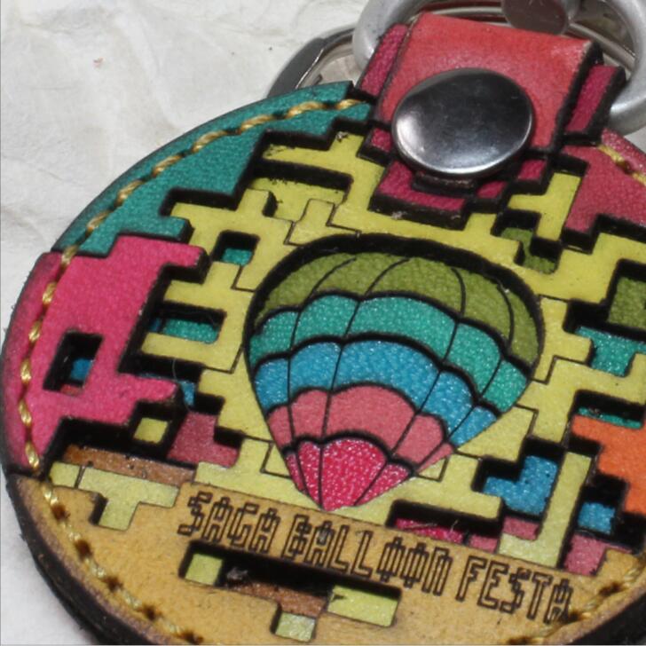 【ふるさと納税】革製レーザーカットのキーホルダー「 アートキー・ダンジョン」：B110-048 サムネイル3