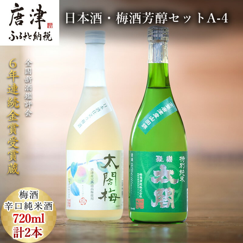 唐津地酒太閤 芳醇な辛口の特別純米酒と口当たり柔らかな梅酒 720ml各1本(計2本) 日本酒・梅酒芳醇セットA-4「2025年 令和7年」