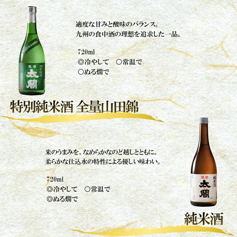 【ふるさと納税】唐津地酒太閤 淡麗辛口の大吟醸酒 芳醇辛口の特別純米酒 濃淳うま口の純米酒 720ml各1本(計3本) 日本酒飲み比べセット B-3 「2025年 令和7年」 サムネイル2