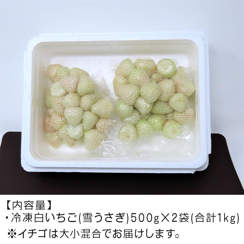 【ふるさと納税】唐津産 冷凍白いちご「雪うさぎ」500g×2袋(合計1kg) 真空包装 加工品用 苺 イチゴ 希少 果物 フルーツ サムネイル3