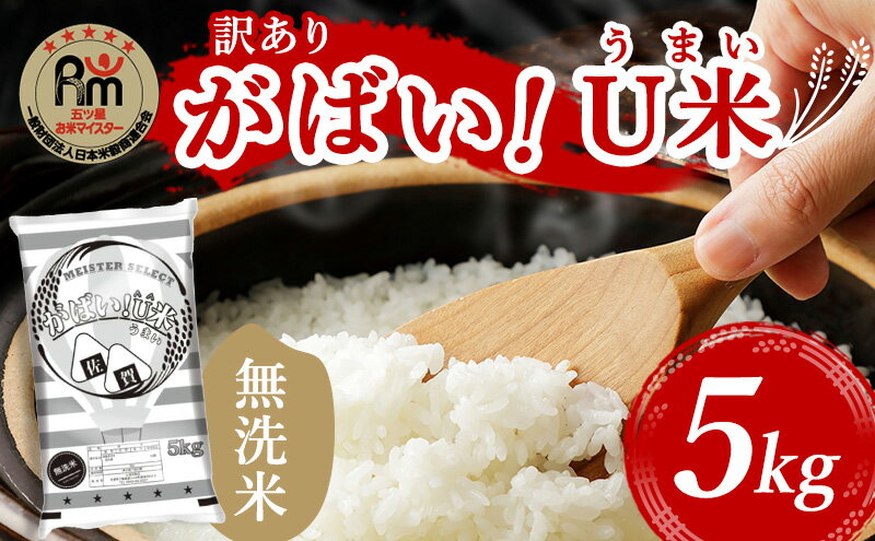 【ふるさと納税】訳あり 米 鳥栖市ふるさと納税限定 令和7年産　がばいU米(うまい) 【無洗米】 5kg 五つ星お米マイスター厳選 (お徳用ブレンド米) 家庭用 生活応援 ※配送不可：離島 - 画像2