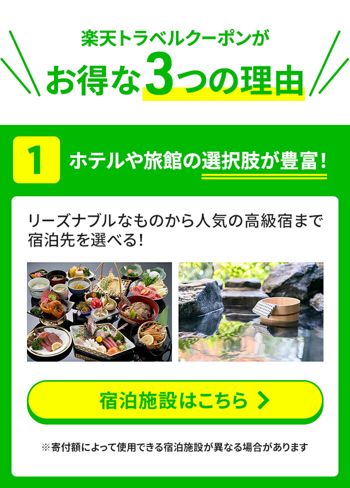 【ふるさと納税】佐賀県鳥栖市の対象施設で使える楽天トラベルクーポン 寄附額10,000円【クーポン3,000円分】　 佐賀 九州 宿泊 宿泊券 ホテル 旅館 旅行 旅行券 観光 トラベル チケット 旅 宿 券 - 画像2