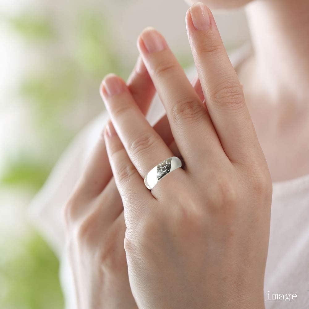 【ふるさと納税】伊万里焼強化磁器指輪（白金彩貫入斜め縞白色）【要選択】 029-H773 サムネイル3