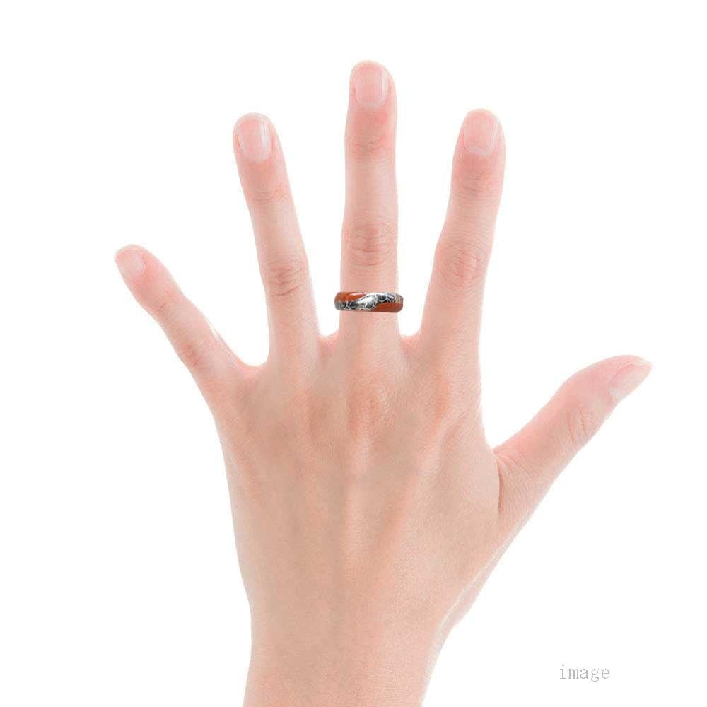 【ふるさと納税】伊万里焼強化磁器指輪（白金彩貫入流水赤色）【要選択】 029-H776 サムネイル3