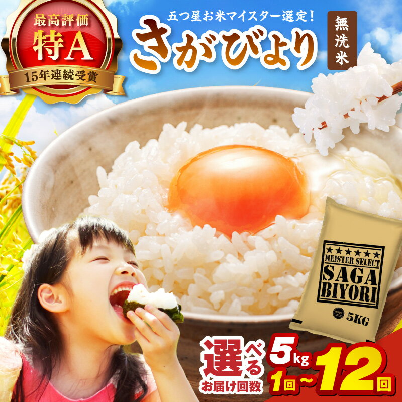 令和7年産 令和6年産 選べる産年 【無洗米】さがびより5kg《マイスターセレクト》 【 定期便 白米 精米 ブランド米 佐賀県産 五つ星 5kg 15kg 30kg 60kg ふるさと納税 米 無洗米 さがびより 特A 】