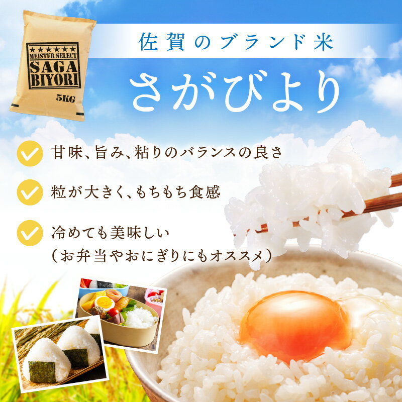 【ふるさと納税】令和7年産 令和6年産 選べる産年 【無洗米】さがびより5kg《マイスターセレクト》 【 定期便 白米 精米 ブランド米 佐賀県産 五つ星 5kg 15kg 30kg 60kg ふるさと納税 米 無洗米 さがびより 特A 】 サムネイル2