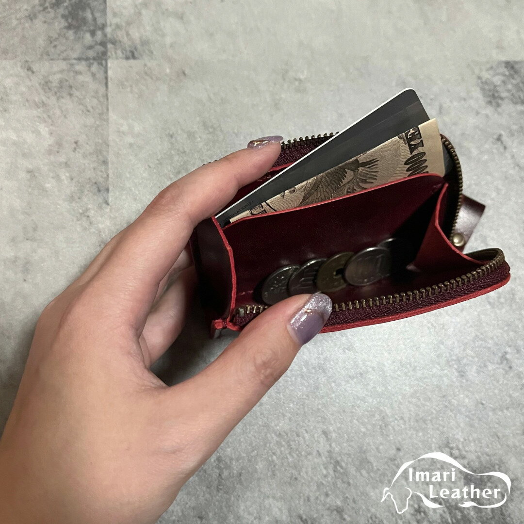【ふるさと納税】【伊万里レザー】ミニ財布【職人手縫い】 115-N236 サムネイル2