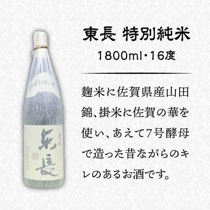【ふるさと納税】The SAGA認定酒 東長 特別純米 1.8L /江口酒店 [UBS002] 酒 お酒 日本酒 おさけ アルコール サムネイル3
