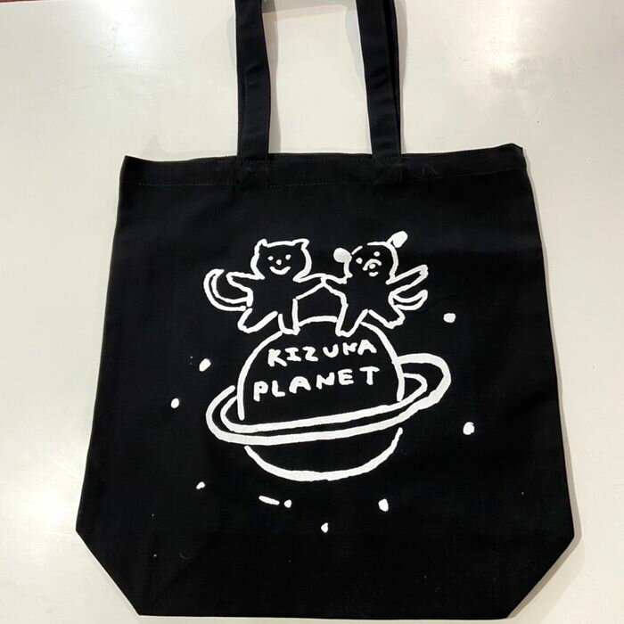 《数量限定》動物愛護団体 絆プラネット オリジナル トートバック 黒色 ブラック 縦型 限定 ちえちひろ 保護猫活動 佐賀県 鹿島市 送料無料 D-155