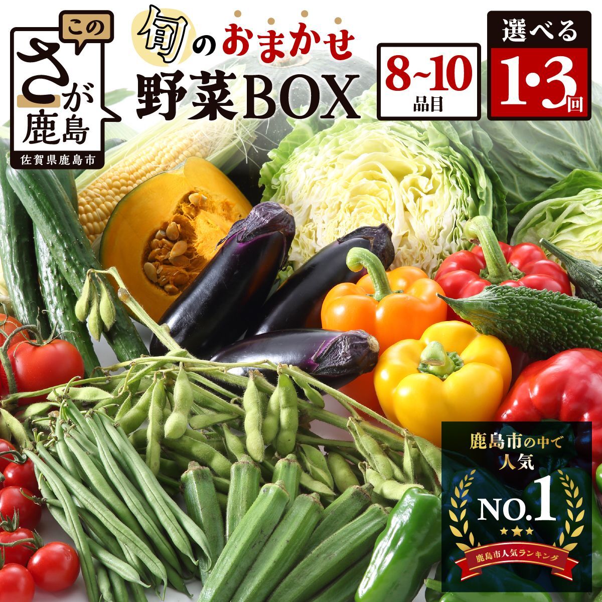 【開始月が選べる】旬のおまかせ野菜セット 1回 or 3回 8~10品目 野菜 定期便 | ふるさと納税 野菜 定期便 野菜セット 詰め合わせ 定期 お試し 旬 定番 新鮮 産地直送 大容量 ふるさと 九州 佐賀県 鹿島市 人気 送料無料 C-47