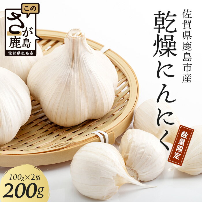 数量限定★辻農園直送 佐賀県産 乾燥にんにく 200g（100g×2袋）｜健康志向・料理好きに人気！万能食材◎6月下旬〜発送 AA-50