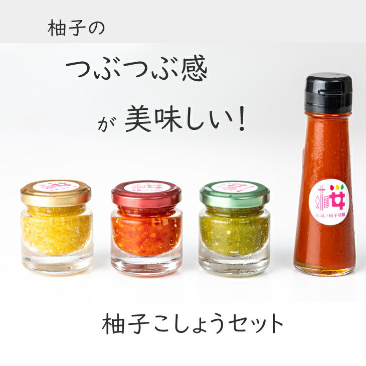 自家製栽培の 柚子こしょう セット オリジナル 調味料 4種類 地元で人気 ゆず 柚子 こしょう 胡椒 佐賀 送料無料 【B100-020】