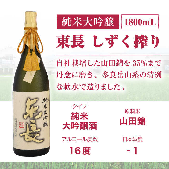 【ふるさと納税】全12回 定期便 限定品 純米大吟醸東長しずく搾り1.8L 酒 お酒 日本酒 東長 佐賀県嬉野市/瀬頭酒造 [NAH017] サムネイル3