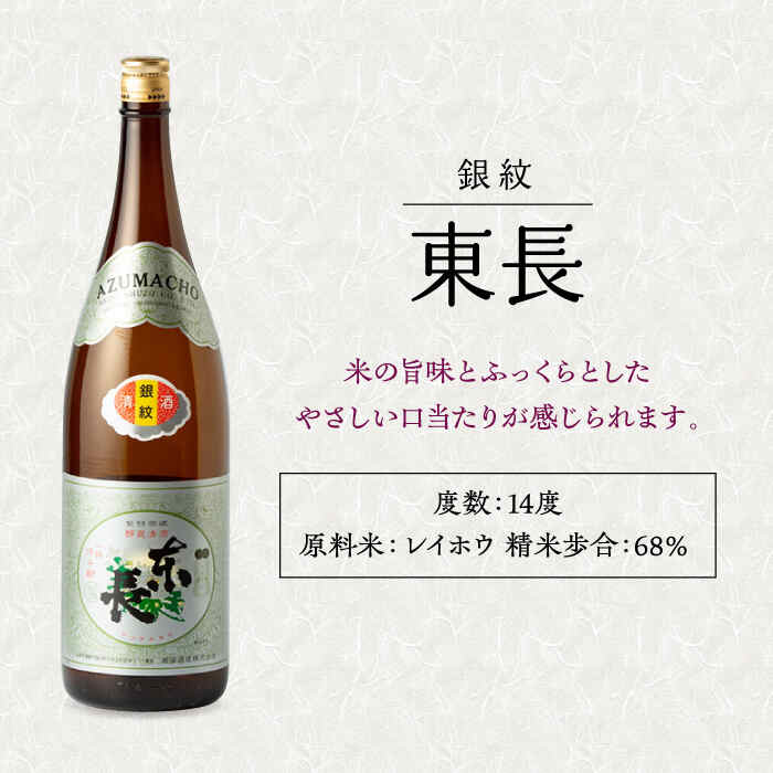 【ふるさと納税】【12回定期便】銀紋東長 1.8L 1本 酒 お酒 日本酒 東長 佐賀県嬉野市/瀬頭酒造 [NAH069] サムネイル2