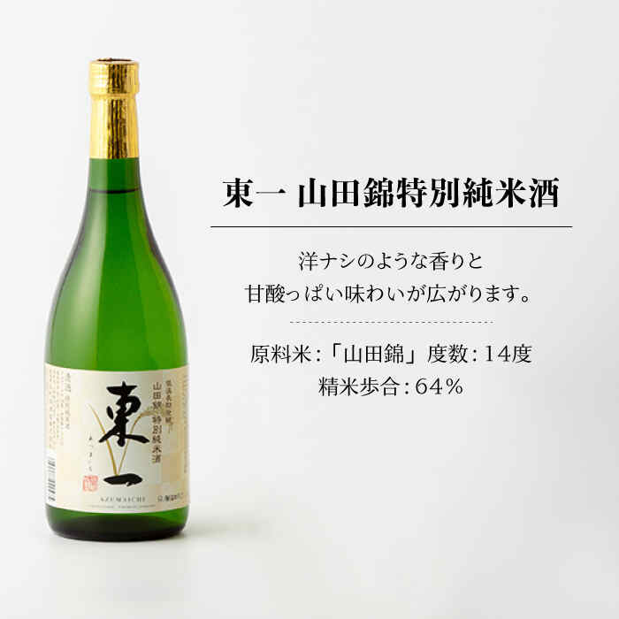 【ふるさと納税】東一 山田錦 特別純米酒・ 純米吟醸酒 720ml 2本 酒 お酒 日本酒 地酒 銘酒 東一 五町田酒造 佐賀県嬉野市/嬉野酒店 [NBQ002] サムネイル2