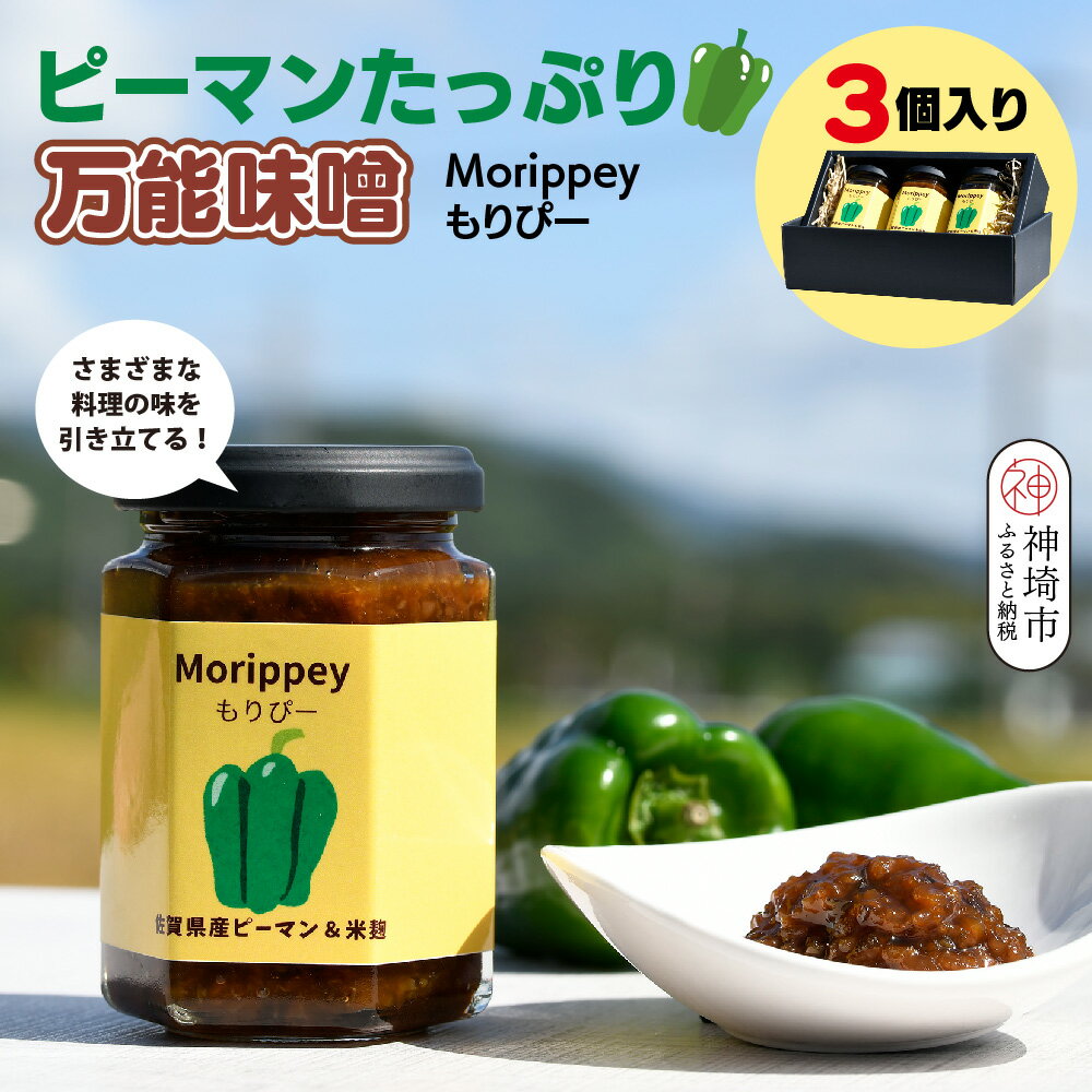 "ピーマン味噌 もりぴー"3個セット【サラダピーマン 米麹味噌 手作り 無添加 】(H100104)