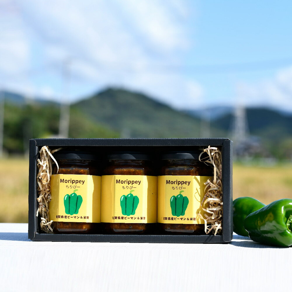 【ふるさと納税】"ピーマン味噌 もりぴー"3個セット【サラダピーマン 米麹味噌 手作り 無添加 】(H100104) サムネイル2