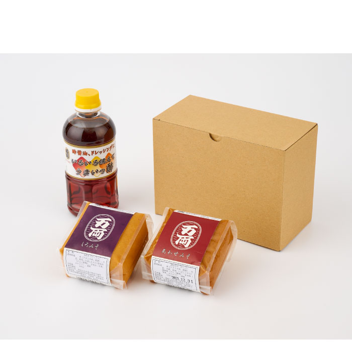 【ふるさと納税】万両のいろいろ使えてうまいっ酢とお味噌 (A-1) 【甘口 うまいっ酢 ドレッシング 合わせ みそ しろ こめ】(H016180) サムネイル3