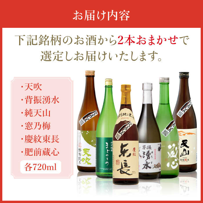 【ふるさと納税】THE SAGA認定酒 特別純米酒 おまかせ2本セット 720ml×2本 吉野ヶ里町/ブイマート・幸ちゃん [FAL067] サムネイル2