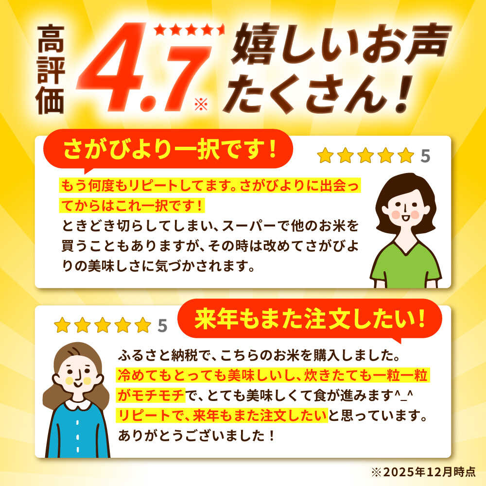 【ふるさと納税】さがびより 洗米 3kg 6kg 9kg 20kg 【選べる容量・配送月・定期便】| 米 白米 お米 こめ ブランド米 佐賀県産米 ライス rice 国産米 特A獲得 新生活 お祝い ギフト 仕送り|吉野ヶ里町/大塚米穀店[FCW001/FCW003/FCW033/FCW034/FCW035/FCW037/FCW038] - 画像3