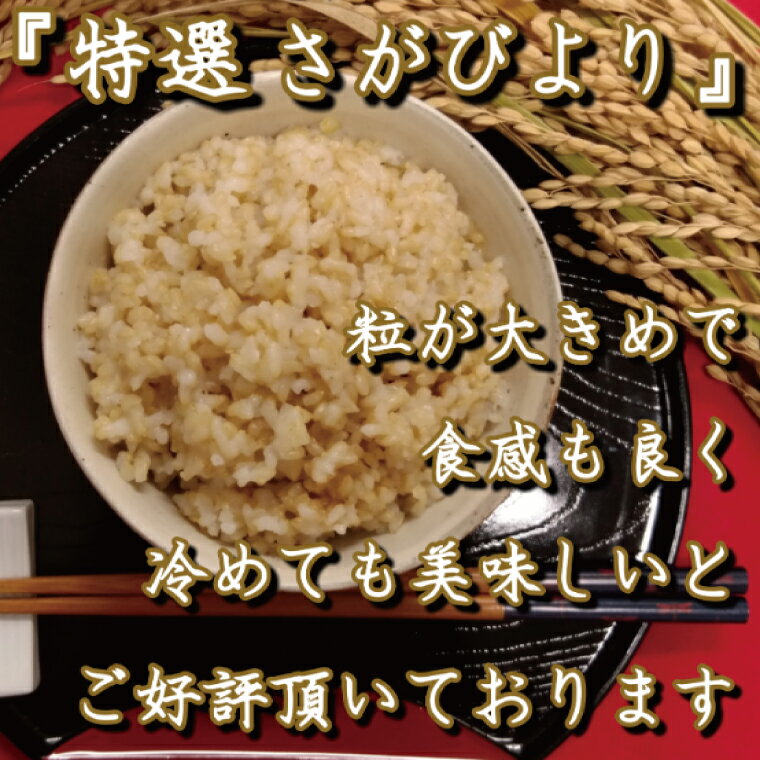 【ふるさと納税】有機肥料を使って栽培した≪特選さがびより≫みやき町産【玄米5kg】（CID72） サムネイル3