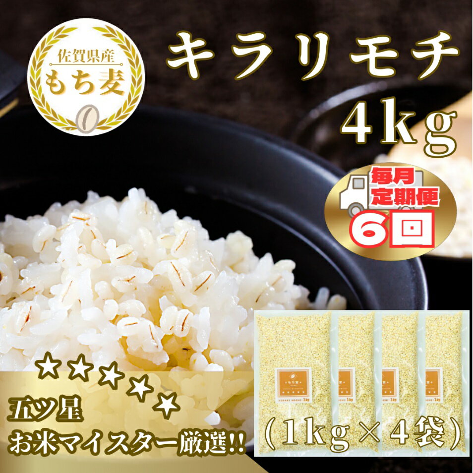 【6回定期便】キラリモチ4kg もち麦 キラリ もち麦ごはん（CIC14）