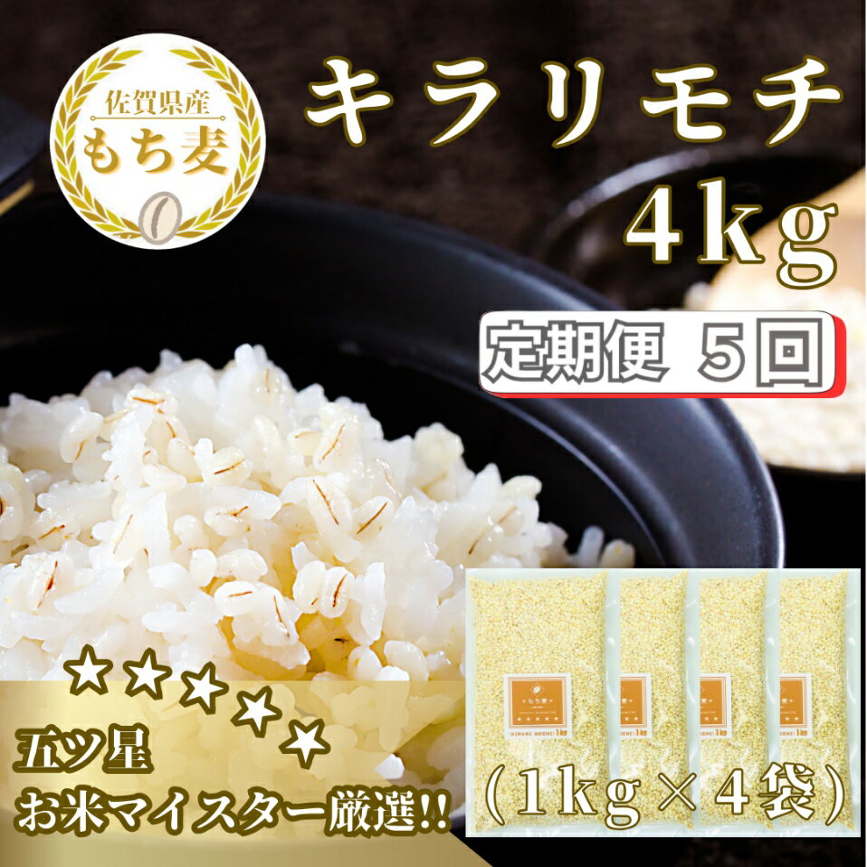 【5回定期便】キラリモチ4kg もち麦 キラリ もち麦ごはん（CIC16）