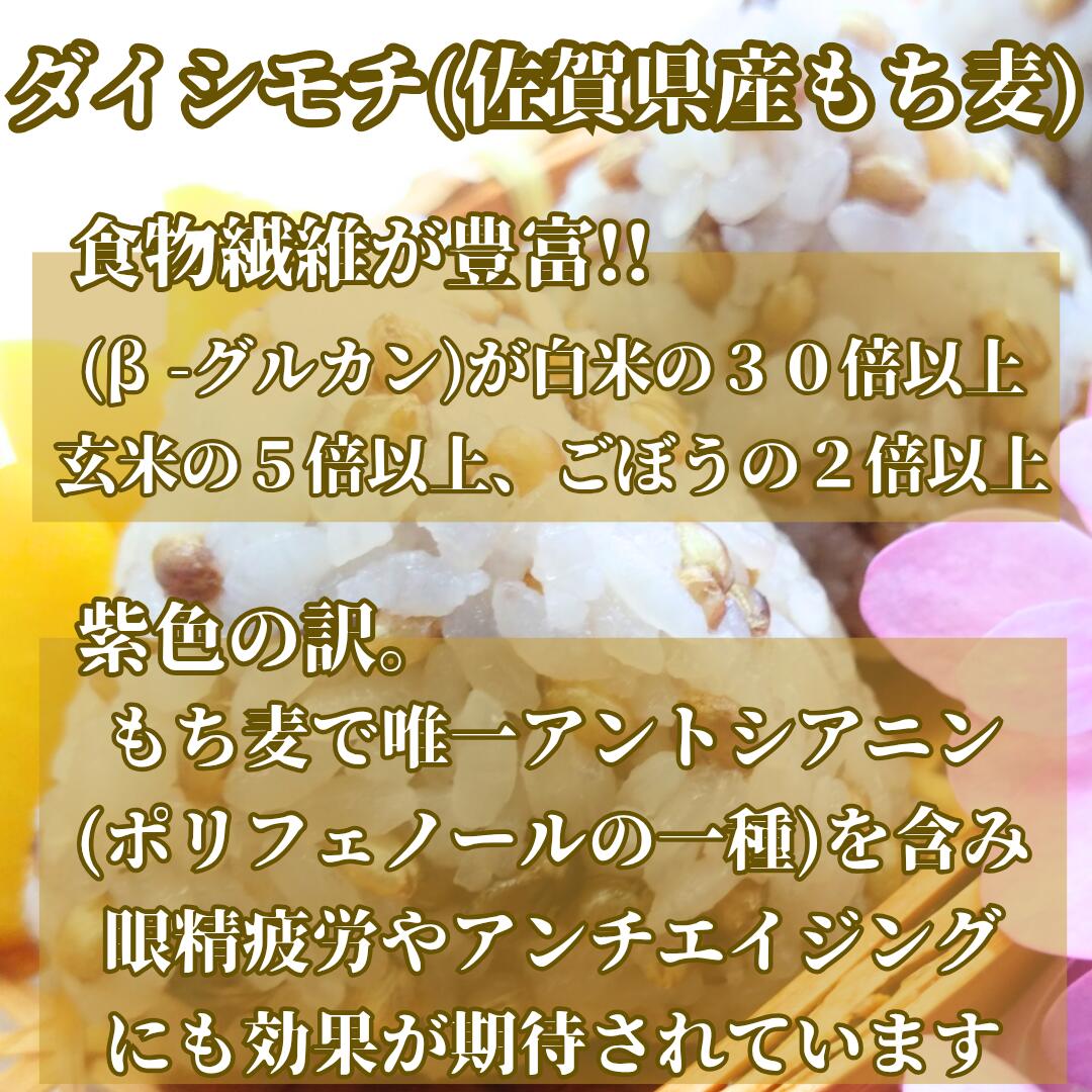 【ふるさと納税】【3回定期便】ダイシモチ2kg もち麦 キラリ もち麦ごはん（CIB37） - 画像3