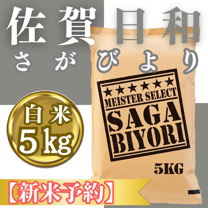『新米予約』令和7年産『さがびより』白米5kg　※新米収穫後11月以降発送(CID73)