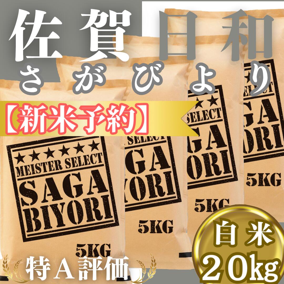 『新米予約』令和7年産『さがびより』白米20kg(5kg×4袋)　※新米収穫後11月以降発送(CIC25)