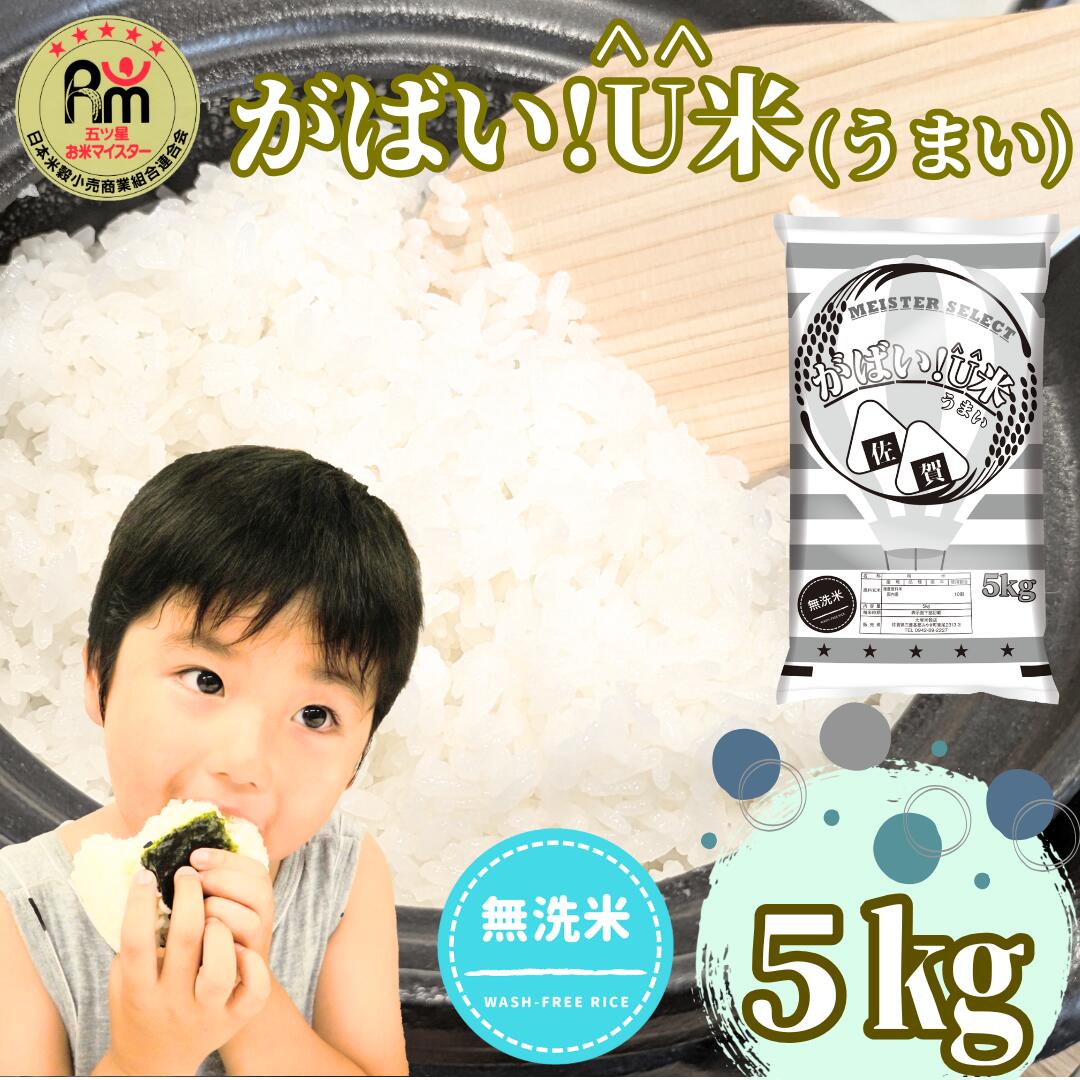 【がばい！U米(うまい)】≪無洗米≫お徳用5kg！ （5kg×1袋）　家庭用　生活応援【訳あり】 おすすめ　人気ブランド　特A銘柄も含む　5kg以上（CID71）
